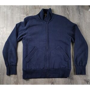 Eddie‎ Bauer Men's M Navy Full Zip Sherpa Lined Jacket Heavyweight Fleece